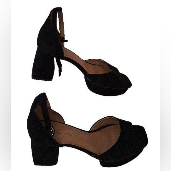 Worn once, Bernardo, size 8, Black Block High Heels, COZY! - Picture 5 of 13